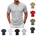 thumbnail image 1 of LWavelet Mens Henley Shirts Short Sleeve Moisture Wicking Lightweight T-Shirts Summer Casual 3 Button Basic Tee Shirt, 1 of 7