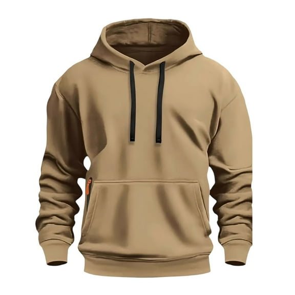LWavelet Mens Hooded Sweatshirt Pullover Casual Long Sleeve Hoodie with Adjustable Drawstring and Front Kangaroo Pocket