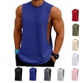 thumbnail image 1 of LWavelet Mens Muscle Tank Top Quick Dry Breathable Sleeveless Undershirt Summer Tees Loose Fit Workout Tees, 1 of 7