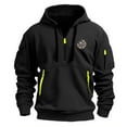 thumbnail image 1 of LWavelet Mens Outdoor Half Zip Pullover Hoodie Casual Long Sleeve Sweatshirt with Utility Pockets for Hiking Camping Travel, 1 of 5