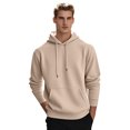 thumbnail image 1 of LWavelet Mens Pullover Hooded Sweatshirt Classic Fit Long Sleeve Hoodie with Adjustable Drawstring and Front Pocket for Everyday Wear and Comfort, 1 of 4