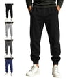 thumbnail image 1 of LWavelet Mens Sweatpants with Pockets Drawstring Elastic Waist Solid Color Jogger Pants Slim Fit Casual Long Pants Trousers, 1 of 7