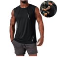 thumbnail image 1 of LWavelet Mens Tank Top Crew Neck Sleeveless Undershirt Summer Sports Loose Fit Running Athletic Tops, 1 of 7