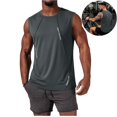 thumbnail image 1 of LWavelet Mens Tank Top Crew Neck Sleeveless Undershirt Summer Sports Loose Fit Running Athletic Tops, 1 of 7