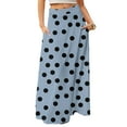 thumbnail image 1 of LWavelet Polka Dot Maxi Skirt with Side Pockets Women Daily Casual Flowy Versatile Bottoms Sky Blue 2XL, 1 of 6