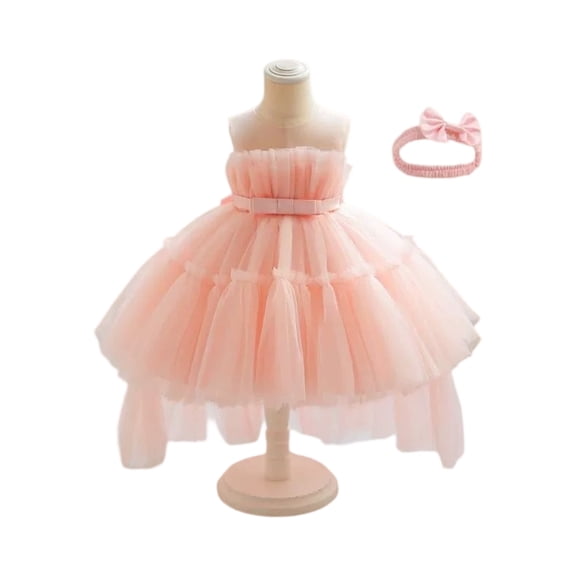 LWavelet Princess Dress Girls Birthday Party Cosplay Costume Toddler Ruffle Sleeve Fancy Outfit