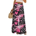 thumbnail image 1 of LWavelet Soft Fabric Heart Pattern Wide Leg Pants Women Valentine's Day Daily Wear Dark Gray XXL, 1 of 6
