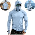 thumbnail image 1 of LWavelet Sun Protection Shirts for Men Long Sleeve Outdoor Work Hoodies Sun Uv Protection Fishing Swim Sunshirts with Face Cover, 1 of 7