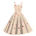 thumbnail image 1 of LWavelet Valentine's 2026 Backless Lace Heart Dress, Women's Romantic Rose Pattern Sleeveless Flowy A Line Sundresses Beige M, 1 of 3
