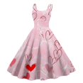 thumbnail image 1 of LWavelet Valentine's 2026 Love Heart Dress for Women, Sweetheart Rose Embroidered A Line Sleeveless Flowy Sundresses Pink M, 1 of 4