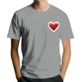 thumbnail image 1 of LWavelet Watercolor Stroke Heart Men's T-Shirt Ideal for Casual Outings and Everyday Style Gray S, 1 of 4