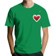 thumbnail image 1 of LWavelet Watercolor Stroke Heart Men's T-Shirt Ideal for Casual Outings and Everyday Style Green 2XL, 1 of 4
