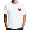 thumbnail image 1 of LWavelet Watercolor Stroke Heart Men's T-Shirt Ideal for Casual Outings and Everyday Style White L, 1 of 4