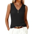 thumbnail image 1 of LWavelet Women's Ribbed Scoop Neck Tank Top – Slim Fit Basic Cami for Layering Brown XL, 1 of 5
