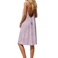 thumbnail image 1 of LWavelet Women's Spaghetti Strap Open Back Daisy Print Midi Dress for Casual & Beach Outfits Purple XL, 1 of 6