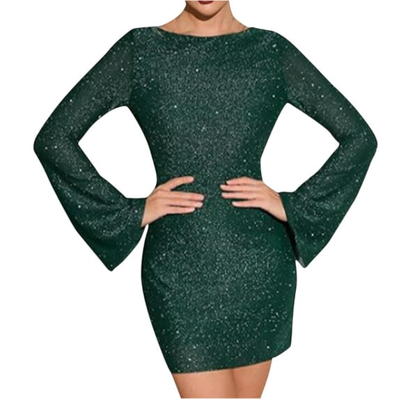 LWavelet Womens Mardi Gras Mask Print 3/4 Sleeve Dress Pocket Summer Holiday Daily Casual Dress Dark Green S