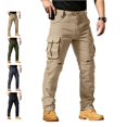thumbnail image 1 of LWavelet Work Cargo Pants For Men Water Resistant Ripstop Cargo Pants Outdoor Lightweight Work Hiking Pants with Multi Pockets (No Belt), 1 of 6
