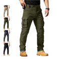 thumbnail image 1 of LWavelet Work Cargo Pants For Men Water Resistant Ripstop Cargo Pants Outdoor Lightweight Work Hiking Pants with Multi Pockets (No Belt), 1 of 6