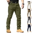thumbnail image 1 of LWavelet Work Pants For Men Stretch Water Resistant Ripstop Cargo Pants Outdoor Lightweight Tactical Hiking Pants with Multi Pockets (No Belt), 1 of 7