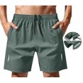 thumbnail image 1 of LWavelet Workout Shorts Men Relaxed Fit Drawstring Hiking Shorts Sports Elastic Waist Beach Athletic Shorts with Pockets, 1 of 7