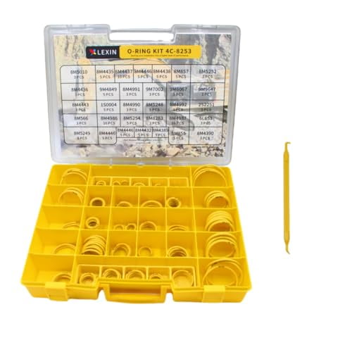 LX Hydraulics High-Temp O-Ring Kit (149pcs) | Silicone 90SA for CAT 2701533 4C8253 Replacement | Torque Converter & Transmission Seals with Military Storage Case$$Plumbing & HVAC