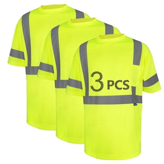 LX Reflective Safety High Visibility Breathable T-Shirts, 3-Pack (Men's)