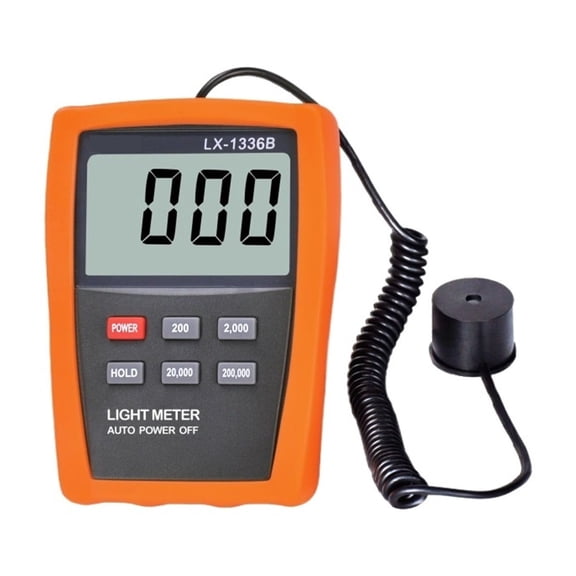 LX1336B LCD Digital Lux Meter 10-200000 cd/m2 Light Meter Linear UV Brightness Detector For Eye CRT TV LED Screen Data Hold ,High Precision