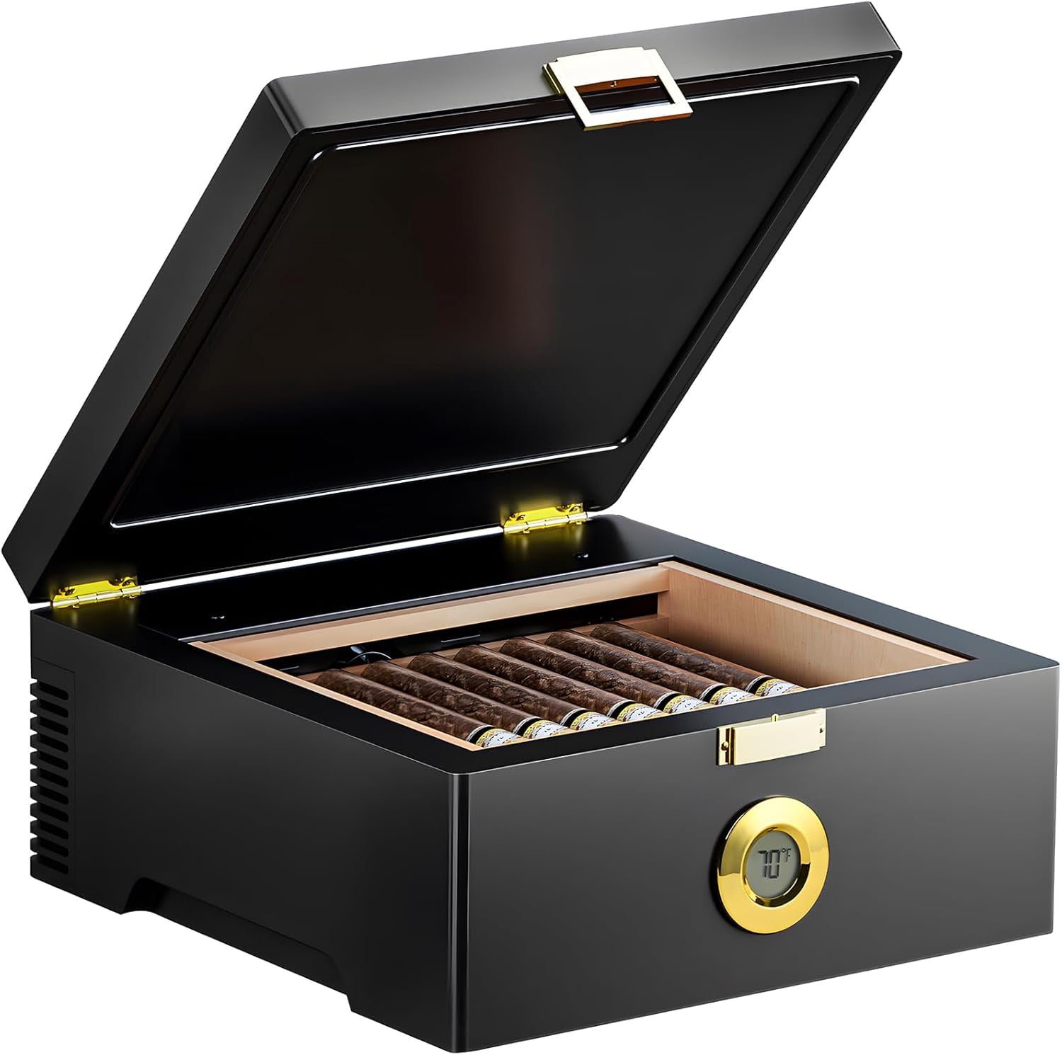 LXDJJA Electric Temperature Control Cigar Humidor Box (64°F-74°F ...
