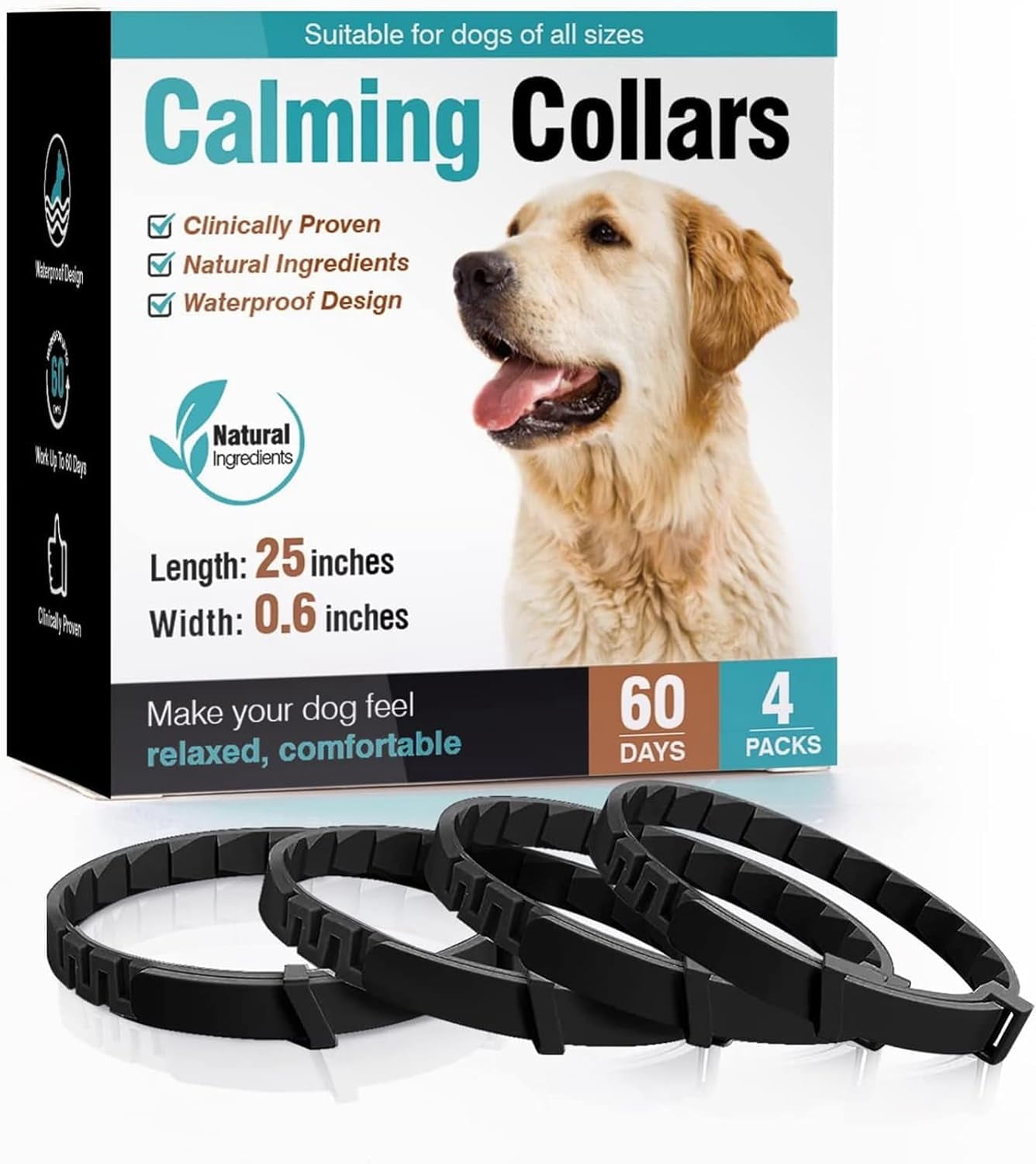 Picture of LXF Calming Collar for Dogs Adjustable Cat Collar Anxiety Relief ...