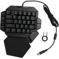 LXF One Hand RGB Mechanical Gaming Keyboard, 35 Keys USB Wired Gaming