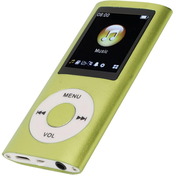 LXF Portable MP3 Player, Lossless Sound HiFi Walkman Music Player Media with Memory Card Slot, Support Max 64GB, 200mAh Battery, with Earphones, 1.8 Inch LCD Screen (Green)-0810
