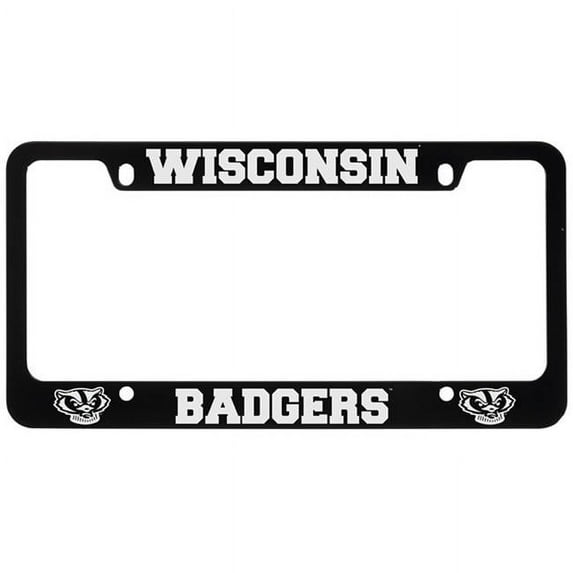 LXG University of Wisconsin - License Plate Frame, Black