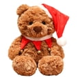 thumbnail image 1 of LXGGDDO Christmas Teddy Bear Stuffed Animal - Adorable Xmas Plush Toy with Hat and Scarf - Soft and Cuddly Winter Companion for Kids and Seniors - 10 inch, 1 of 6