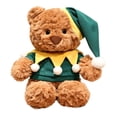 thumbnail image 1 of LXGGDDO Christmas Teddy Bear Stuffed Animal - Adorable Xmas Plush Toy with Hat and Scarf - Soft and Cuddly Winter Companion for Kids and Seniors - 10 inch, 1 of 6