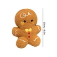thumbnail image 1 of LXGGDDO Gingerbread Man Merry Christmas Throw Pillow, Christmas Decorative Plush Pillow for Couch Living Room Bed, Beige, 1 of 6