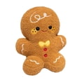 thumbnail image 1 of LXGGDDO Gingerbread Man Merry Christmas Throw Pillow, Christmas Decorative Plush Pillow for Couch Living Room Bed, Beige, 1 of 6