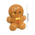 thumbnail image 1 of LXGGDDO Gingerbread Man Merry Christmas Throw Pillow, Christmas Decorative Plush Pillow for Couch Living Room Bed, Beige, 1 of 6