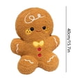 thumbnail image 1 of LXGGDDO Gingerbread Man Merry Christmas Throw Pillow, Christmas Decorative Plush Pillow for Couch Living Room Bed, Beige, 1 of 6