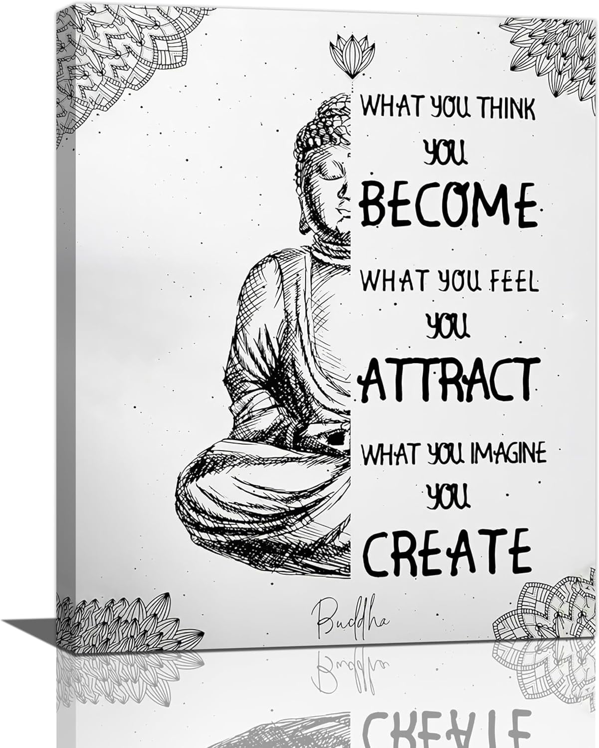 LXHB Zen Bathroom Wall Art Buddha Meditation Pictures Wall Decor Zen ...