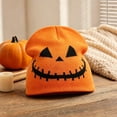 thumbnail image 1 of WHEANG Halloween Beanie for Men Women Pumpkin Funny Jacquard Winter Slouchy Knit Beanie Warm Festive Halloween Party Beanie Hat for Cold Weather Daily Wear M Orange 2026 Sales Under $3, 1 of 3