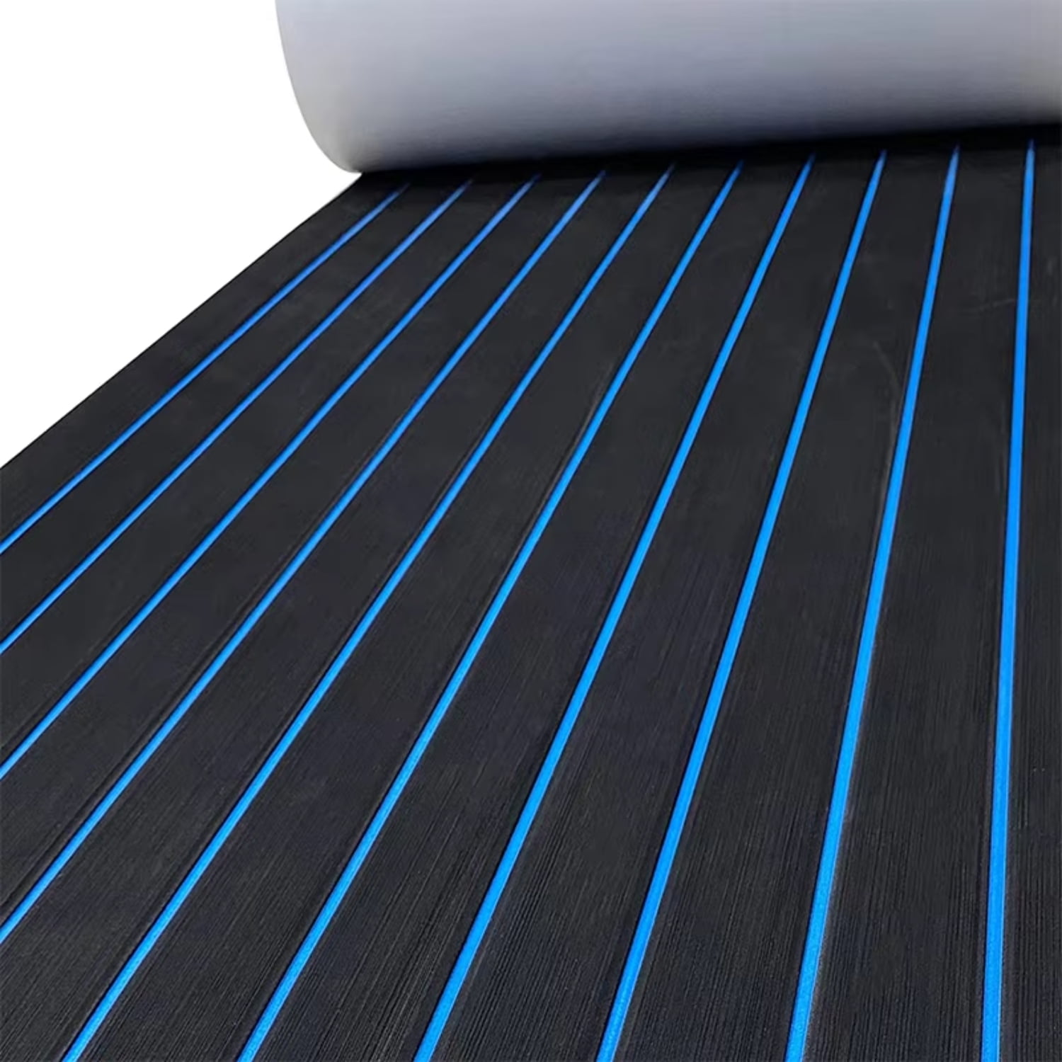 LXJNGSJ Luxurious 1200x410x6mm Foam Faux Teak Marine Boat Deck Mat Self