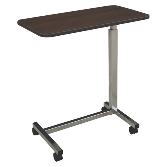 LXKJ Adjustable Overbed Table on Wheels Height Adjustable from 30 to 42 H-Base Rolling Bedside Table for Home, Hospital & Nursing Use Supports 50 lbs 15 Wide Surface