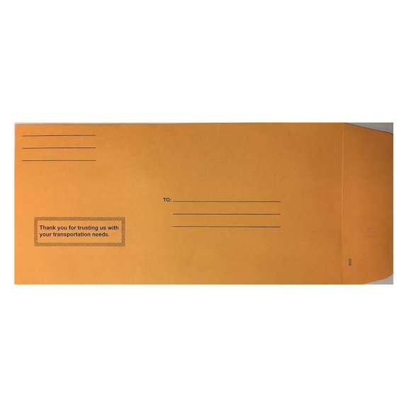 LXKJ License Plate Envelopes Preprinted Self Seal 100 Quantity