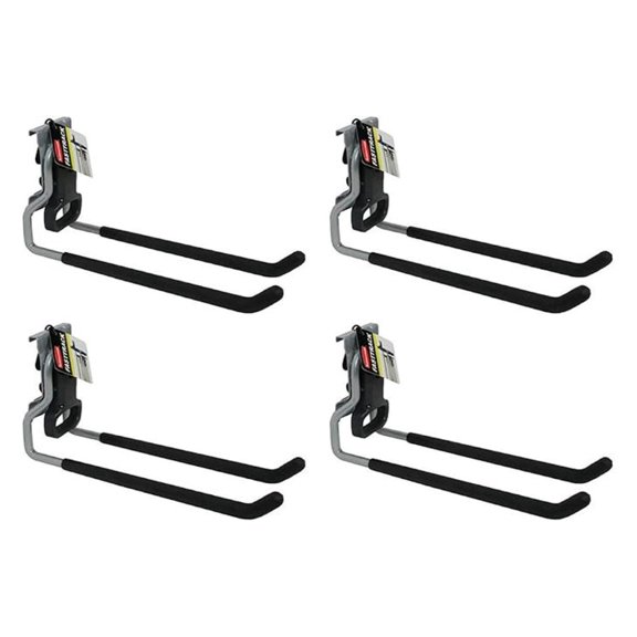 LXKJ Rail Garage Organization Multi-Purpose Hook 50lbsCapacity Wall Mounted Storage System Direct Mount into Fasttrack Garage Rail for Home/Garage Organization(Pack of 8)