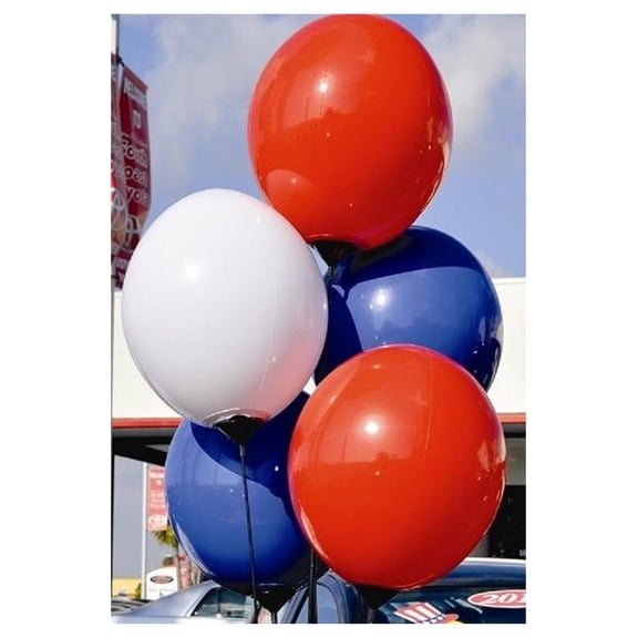 LXKJ Reusable Balloon Cluster 5 Replacement Balloons 2 Red, 2 Blue, 1 White