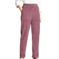 thumbnail image 1 of LXPAM Barrel Pants for Women High Waisted Corduroy Elastic Waist Trendy Loose Casual Fall Trousers Pants with Pockets, 1 of 5