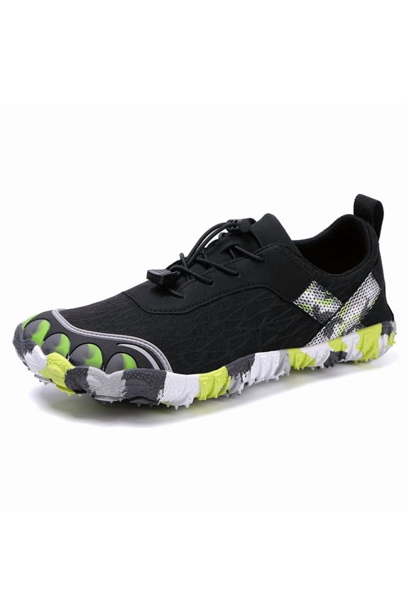 Wide-Toe Outdoor Shoes for Men Women, Breathable Space Layer Mesh Hiking Shoes Non-Slip Bionic 5-Toe Trail Sneakers for Climbing Cycling Water Activities