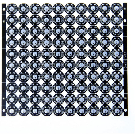 LXYWXS-100pcs WS2812B Addressable 5050 Smart RGB LED Pixel Light on Black Heat Sink PCB Board 5V DC Compatible with Raspberry Pi for DIY Lighting Project