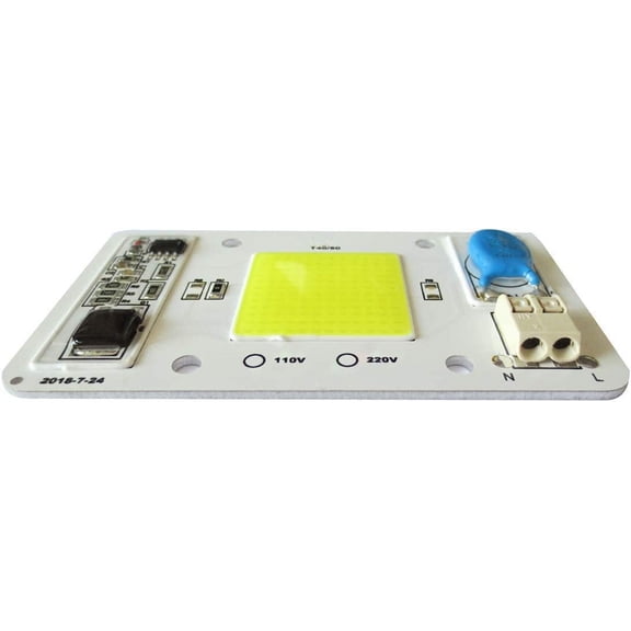 LXYWXS-2PCS LED COB Chip 50W 110V White Light Engine Integrated Smart IC Driver Free Solder for LED Floodlight Ceiling Light etc