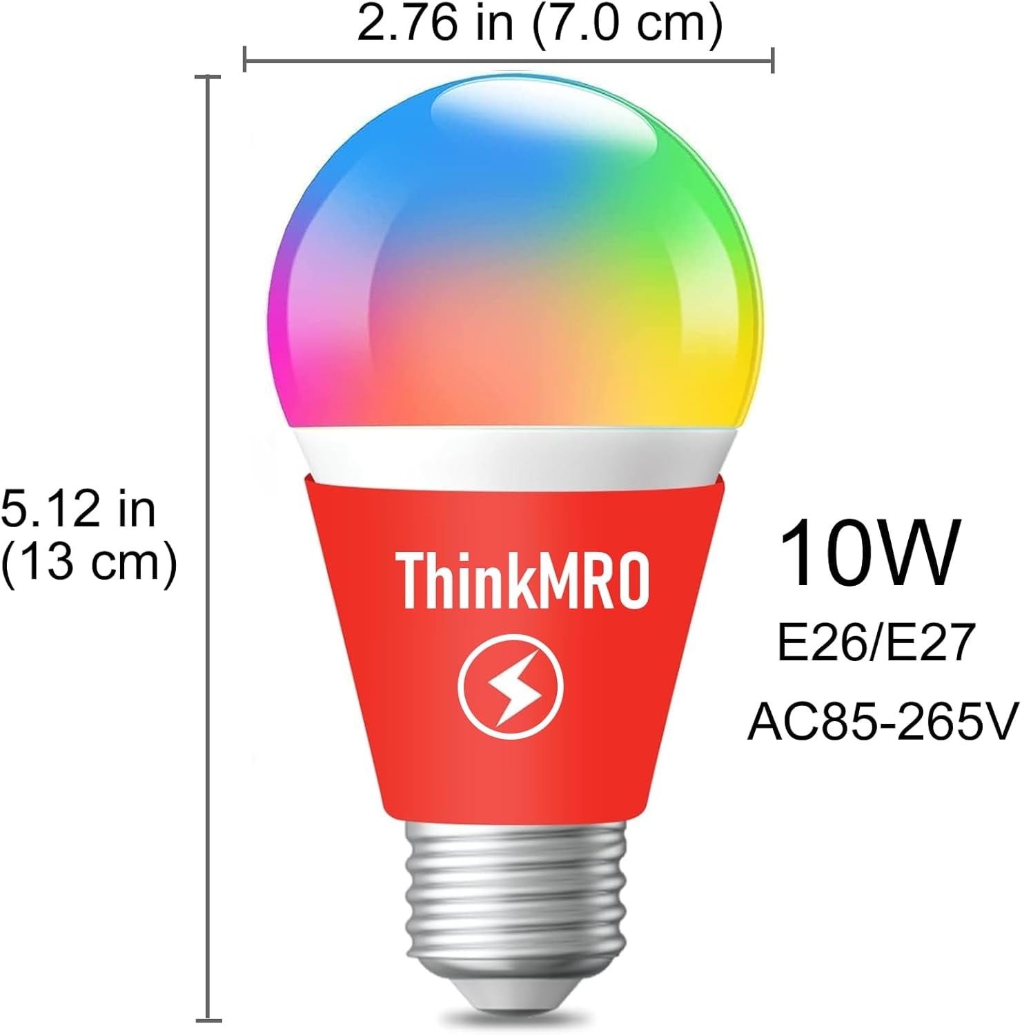 LXYWXS-Color Changing LED Light Bulbs with Remote RGBW Bulb 10W (85W Equivalent),A19 E26/27,Lamp Replace,Warm White,Dimmable Memory Function,Ideal Lighting for Home Decoration,Bar Party (2 Pack)